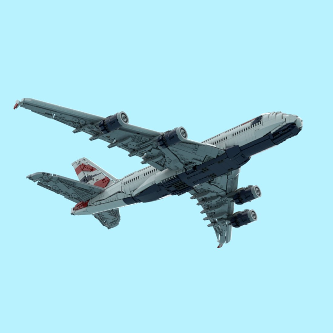 MOC - 231606 British Airways Airbus A380 Building Blocks - LesDiy - Building Blocks