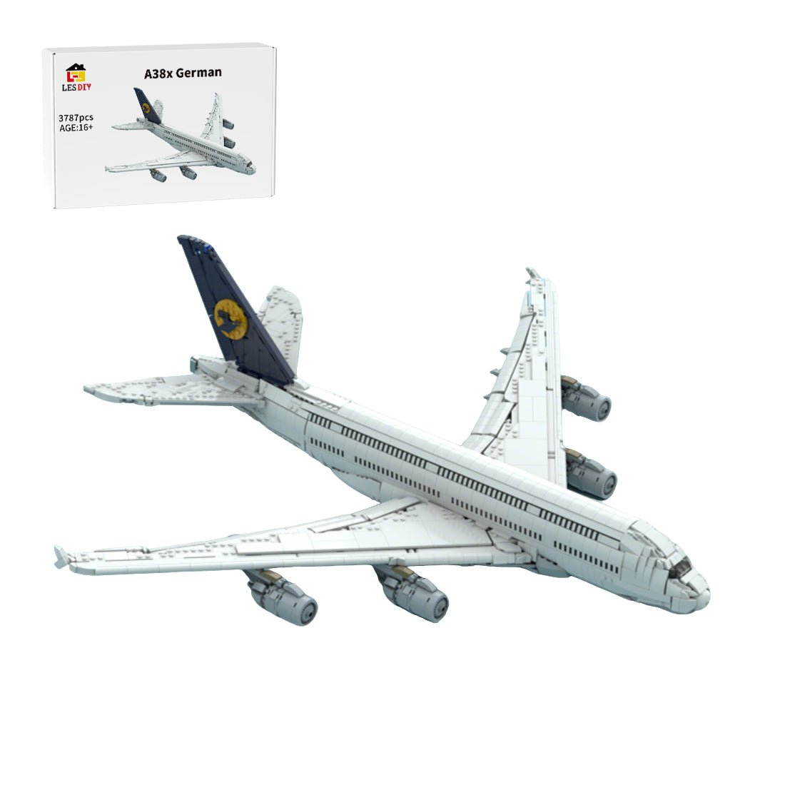 MOC-231917 Lufthansa Airbus A380 Building Blocks | LesDiy MOC-231917 Lufthansa Airbus A380 Building Blocks | LesDiy