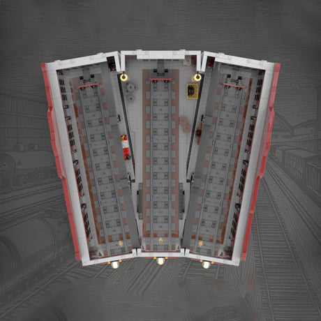 MOC - 232697 Free Parking Locomotives Roundhouse Building Blocks - LesDiy - 