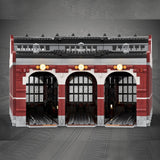 MOC - 232697 Free Parking Locomotives Roundhouse Building Blocks - LesDiy - 