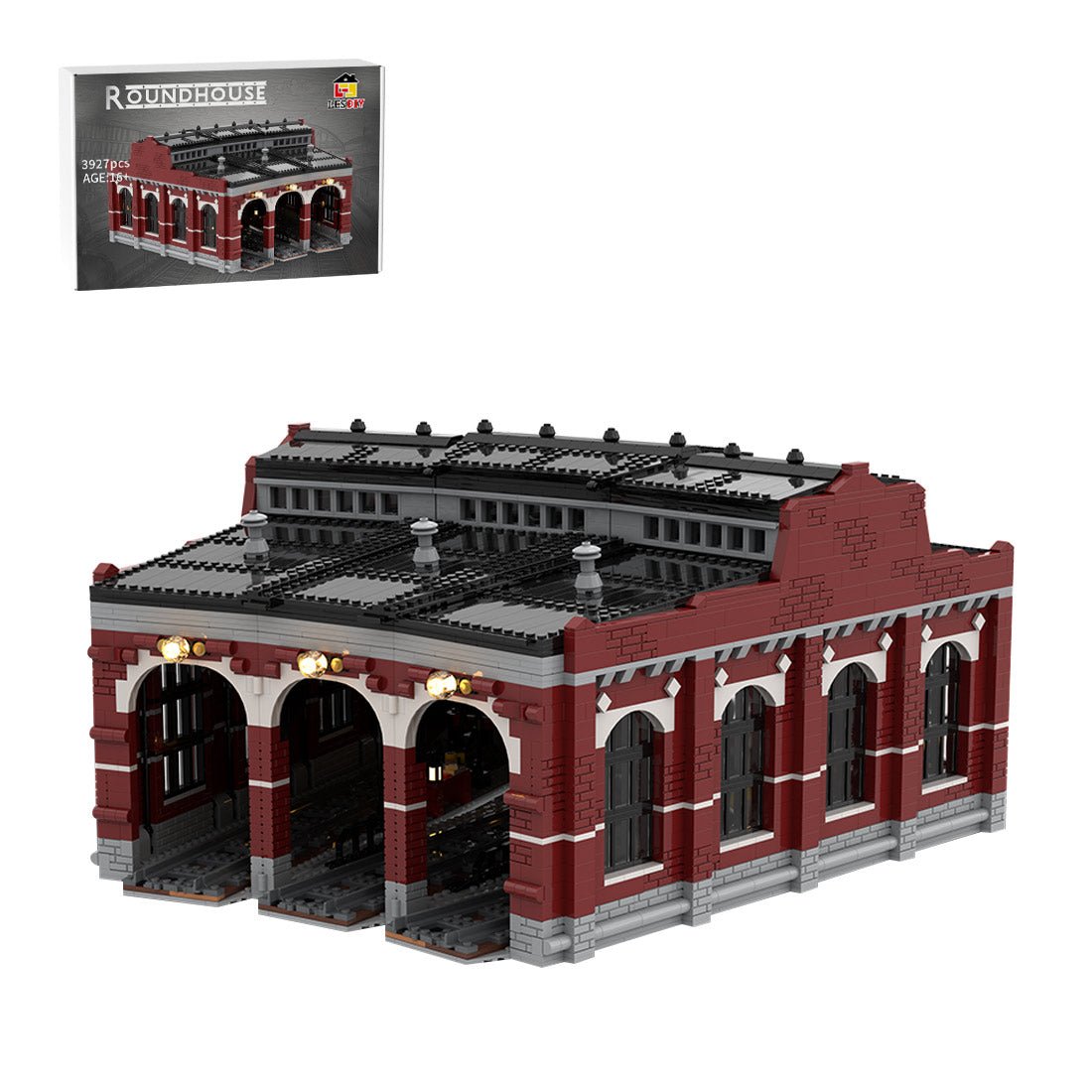鉄道模型 ROUNDHOUSE 10-923 MOC-232697 Free Parking Locomotives Roundhouse Building Blocks