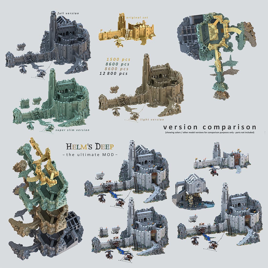 MOC - 234842 Helm's Deep - the ultimate MOD - SUPER SLIM Building Blocks - LesDiy - Building Blocks