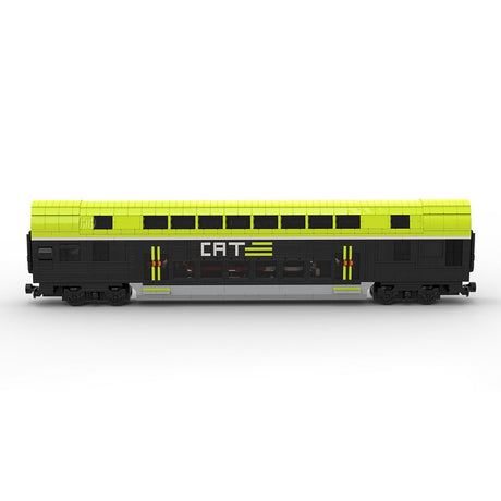 MOC-235961 City Airport Train (CAT) Double-Decker Passenger Train Building Blocks-LesDiy-Locomotive-