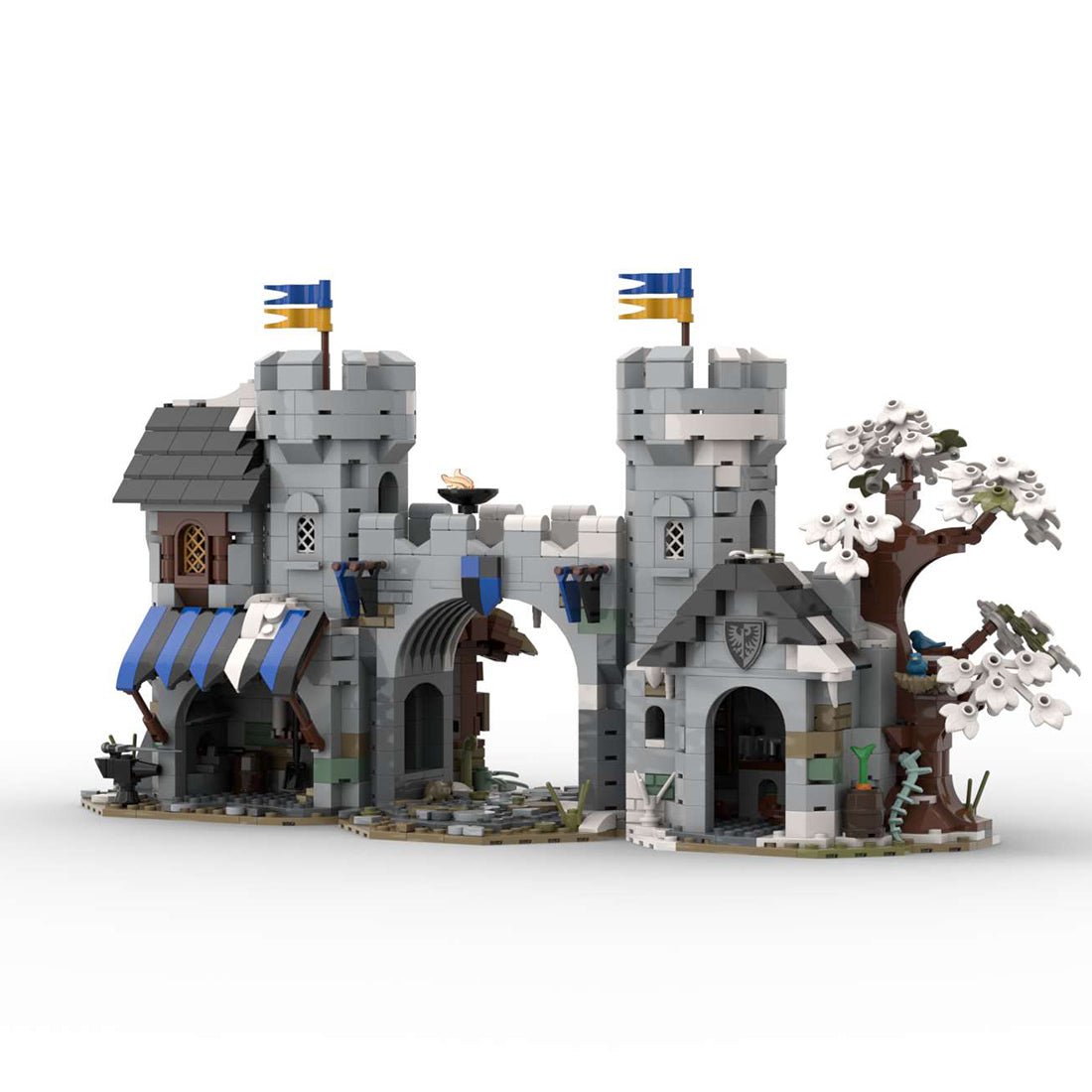 MOC - 237647 Medieval Twin Tower City Gate Building Blocks - LesDiy - Building Blocks