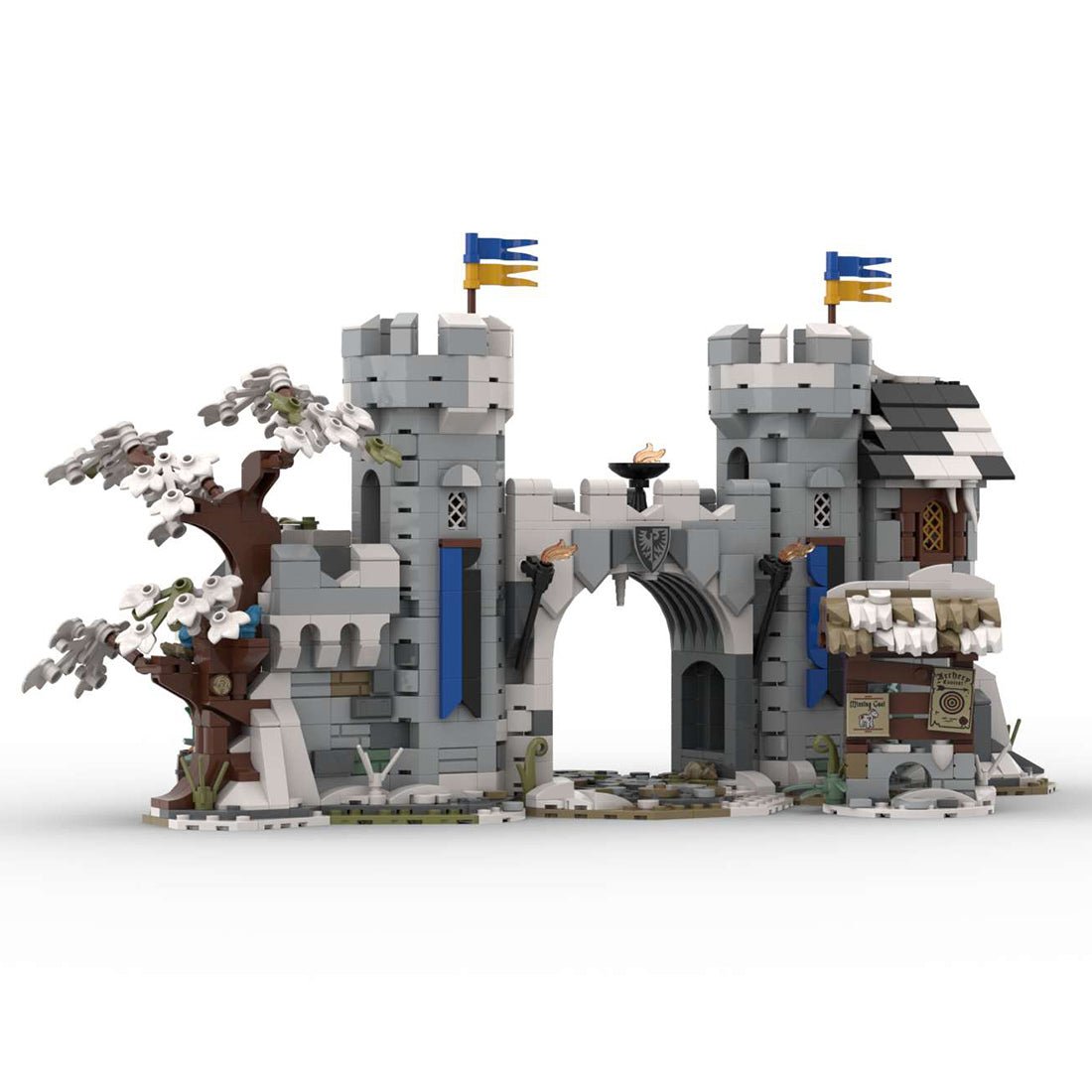 MOC - 237647 Medieval Twin Tower City Gate Building Blocks - LesDiy - Building Blocks