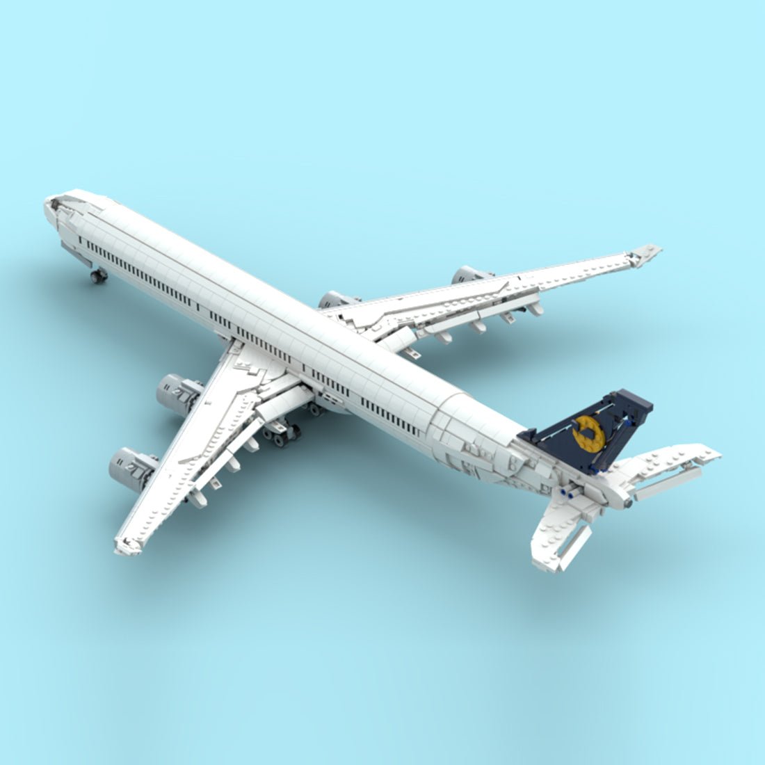 MOC-237688 Lufthansa Airbus A340-600 Building Blocks | LesDiy