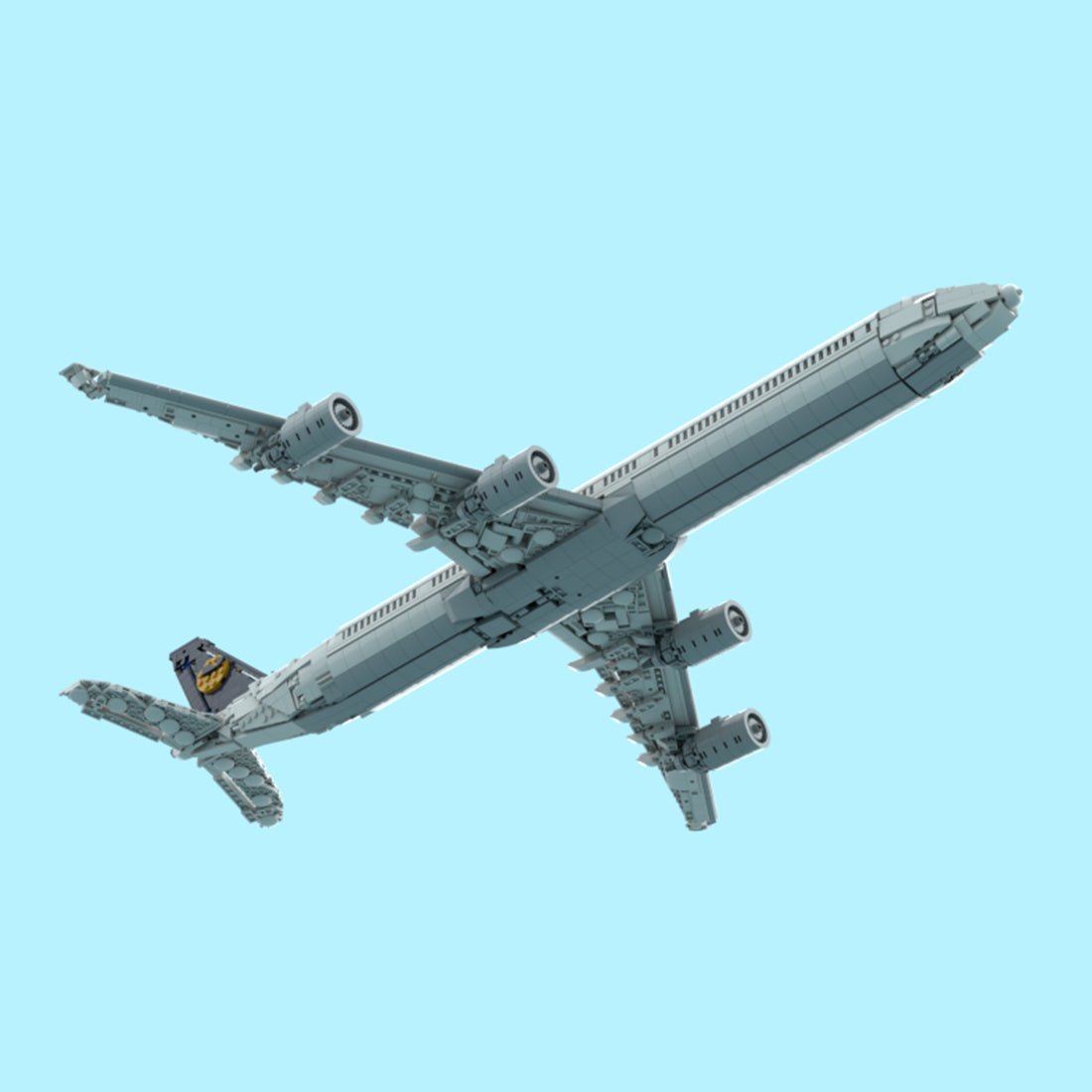 MOC - 237688 Lufthansa Airbus A340 - 600 Building Blocks - LesDiy - Building Blocks