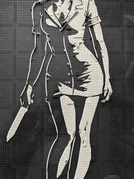 MOC - 238853 Lego art relief of a female horror character Building Blocks - LesDiy - 