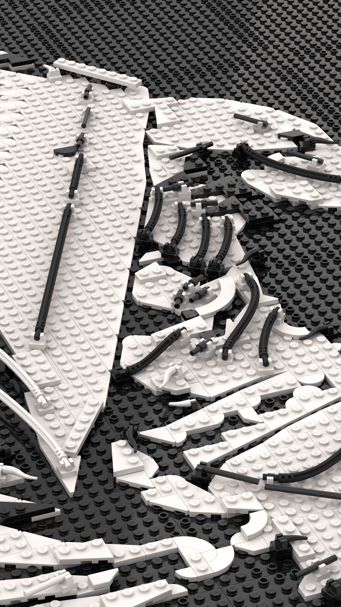 MOC - 238914 Lego art relief of a male horror character Building Blocks - LesDiy - 