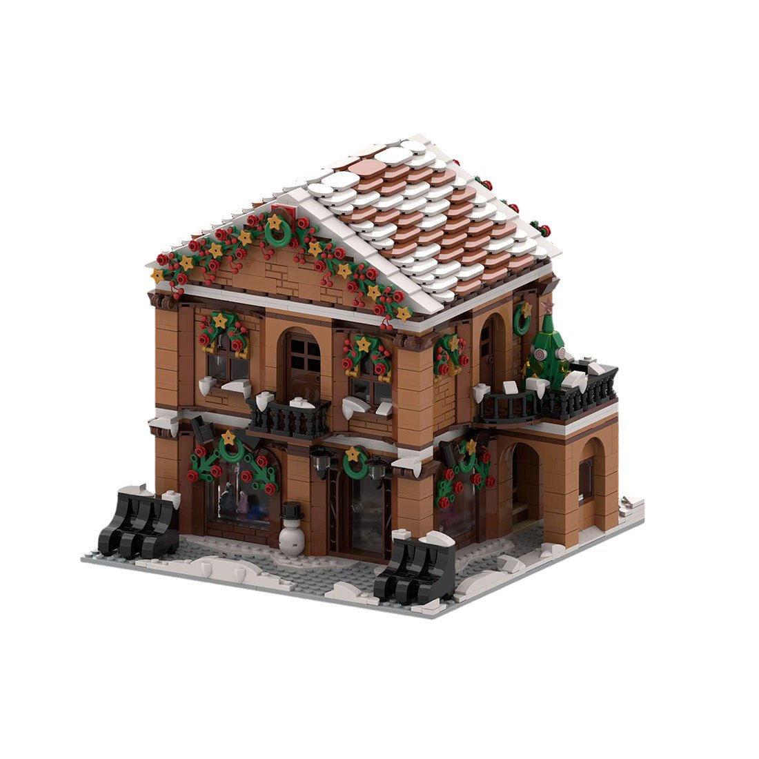 MOC-239081 Shoes Shop Winter Village Edition Building Blocks-LesDiy-MOC-