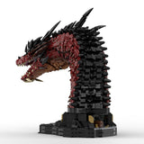 MOC - 241509 Fire Dragon Bust Building Blocks - LesDiy - Building Blocks