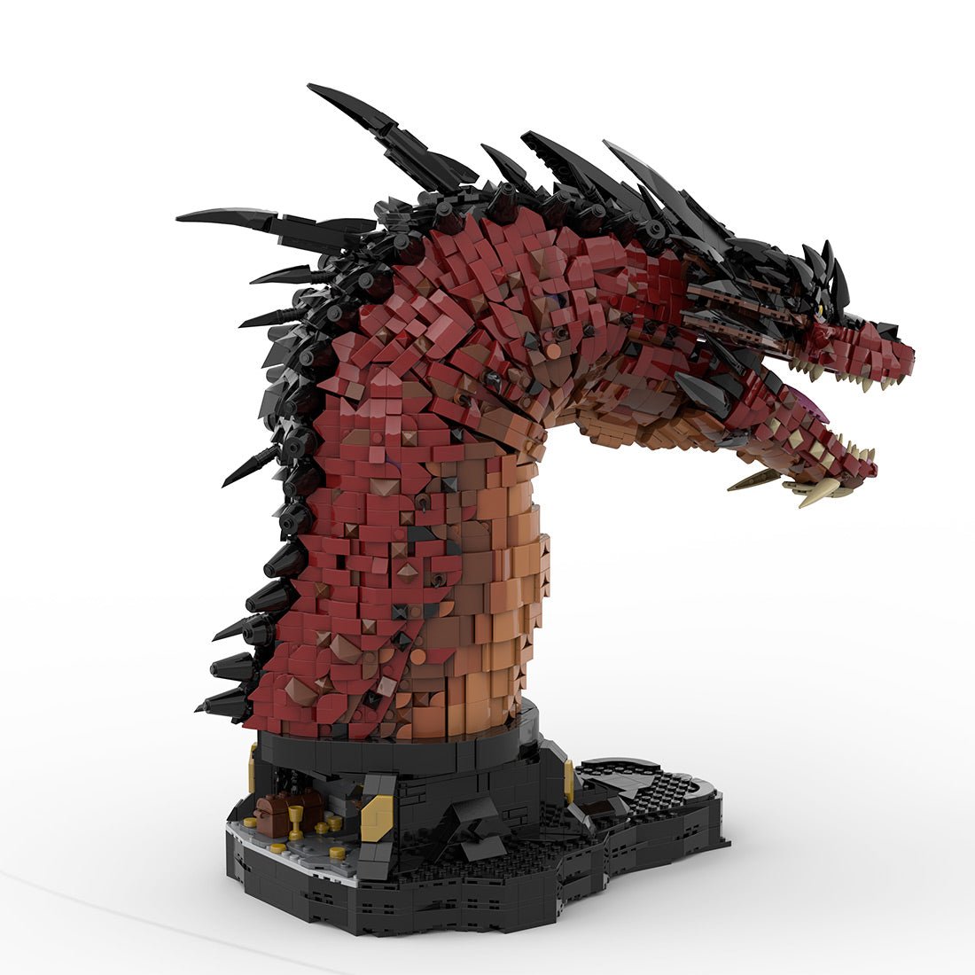 MOC - 241509 Fire Dragon Bust Building Blocks - LesDiy - Building Blocks