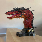 MOC - 241509 Fire Dragon Bust Building Blocks - LesDiy - Building Blocks