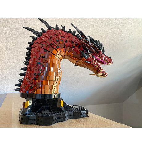 MOC - 241509 Fire Dragon Bust Building Blocks - LesDiy - Building Blocks