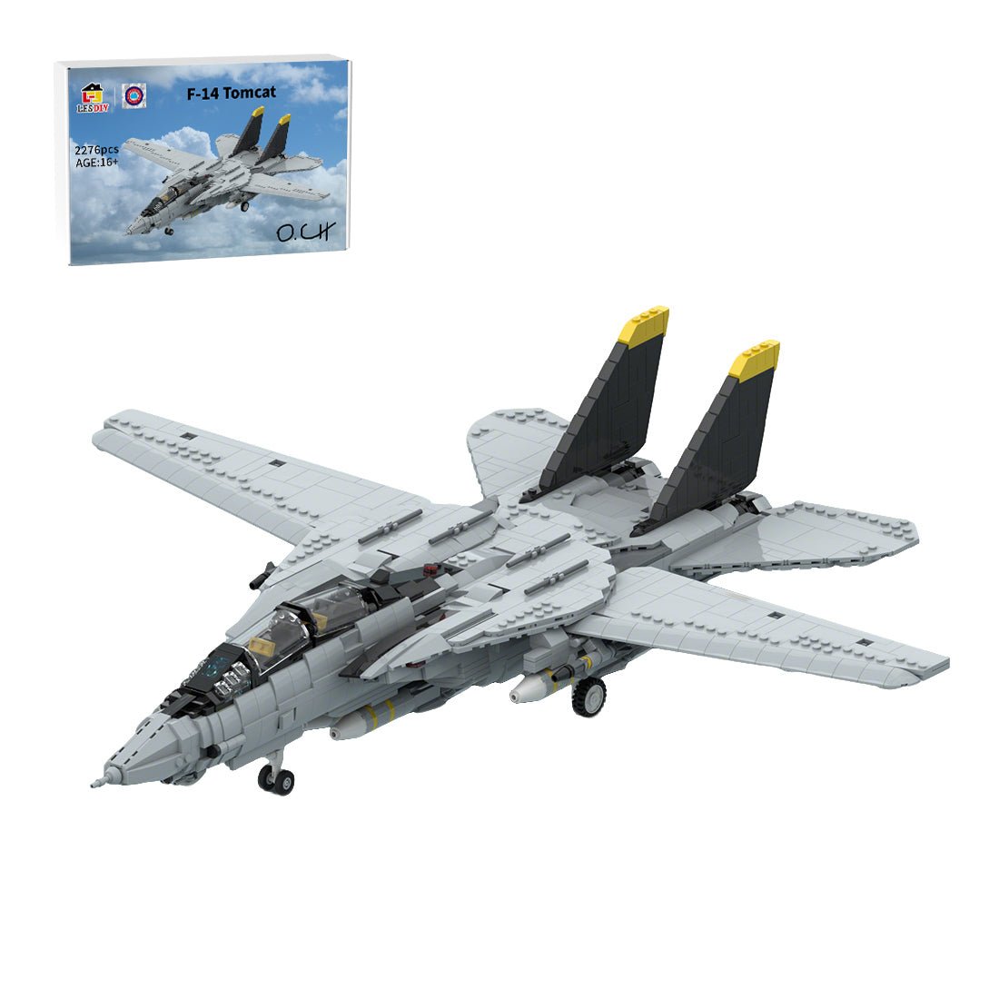 MOC-241734 F-14 Tomcat Building Blocks | LesDiy