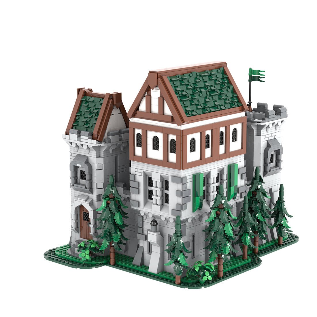 MOC-241818 Green Dragon Knights’ Castle Building Blocks-LesDiy-Building Blocks-