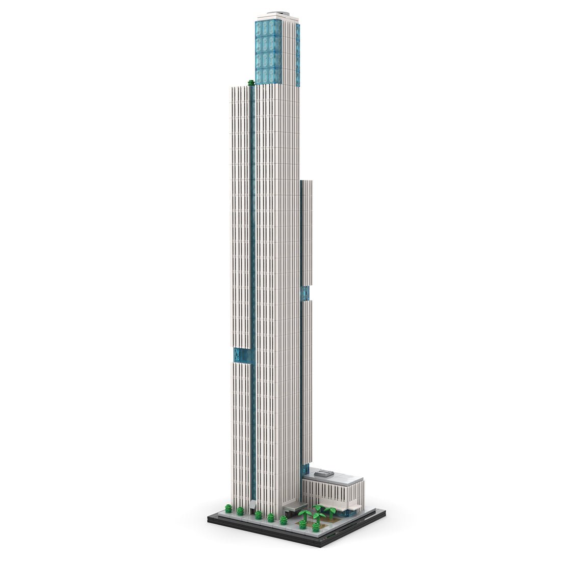 MOC - 241968 1:800 Scale Tower 1 at Nanjing Financial City Building Blocks - LesDiy - Building Blocks