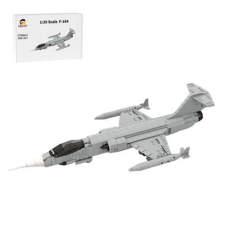 MOC - 242444 1/35 Scale F - 104 StarFighter Building Blocks - LesDiy - building blocks