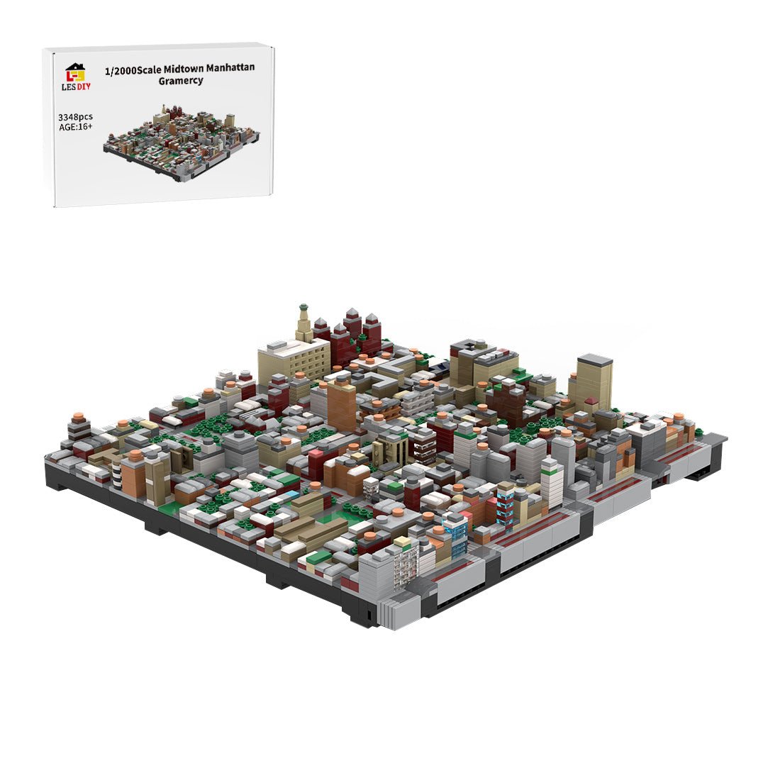 MOC - 243095 1/2000 Scale Midtown Manhattan Gramercy Building Blocks - LesDiy - Building Blocks