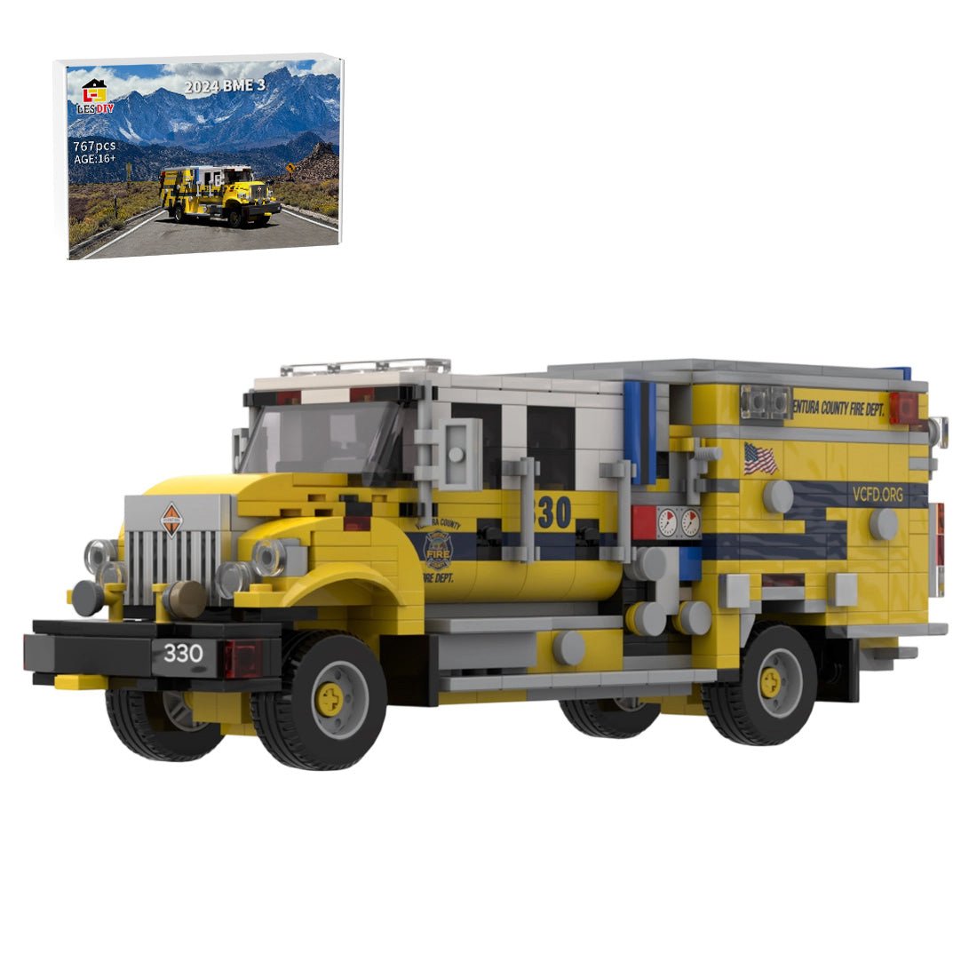 MOC - 243349 2024 BME Intl. Type 3 Brush Engine Ventura County FD Building Blocks - LesDiy - 