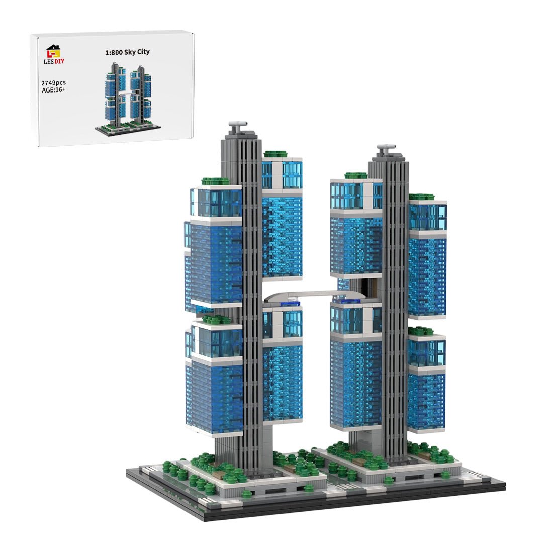 MOC-244414 1:800 Scale DJI Sky City Building Blocks | LesDiy