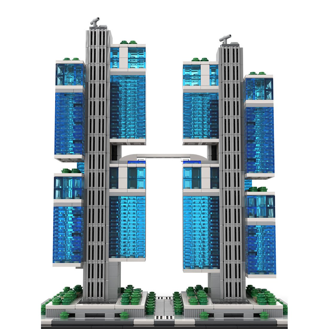 MOC - 244414 1:800 Scale DJI Sky City Building Blocks - LesDiy - Building Blocks