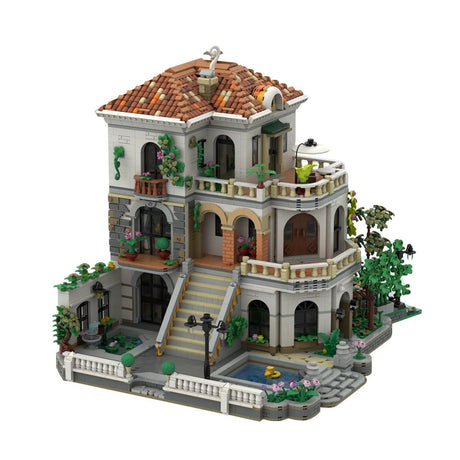MOC - 245814 Riviera Courtyard Manor Building Blocks - LesDiy - 