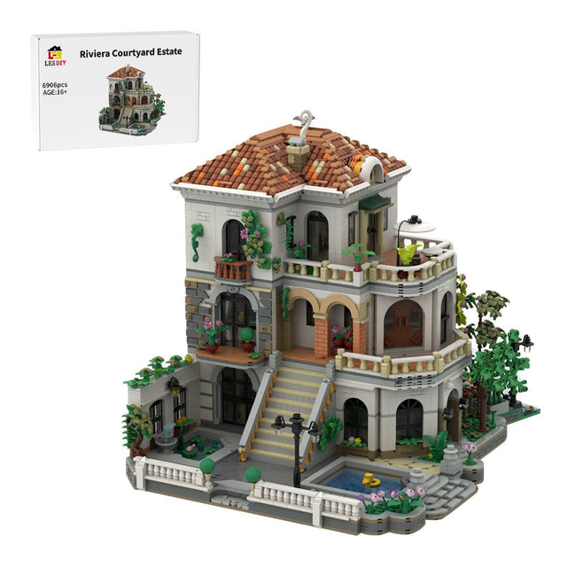 MOC - 245814 Riviera Courtyard Manor Building Blocks - LesDiy - 