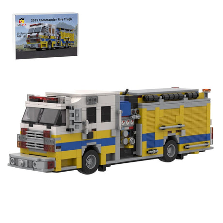 MOC - 245828 2015 Rosenbauer Commander Fire Engine Ventura County Building Blocks - LesDiy - 