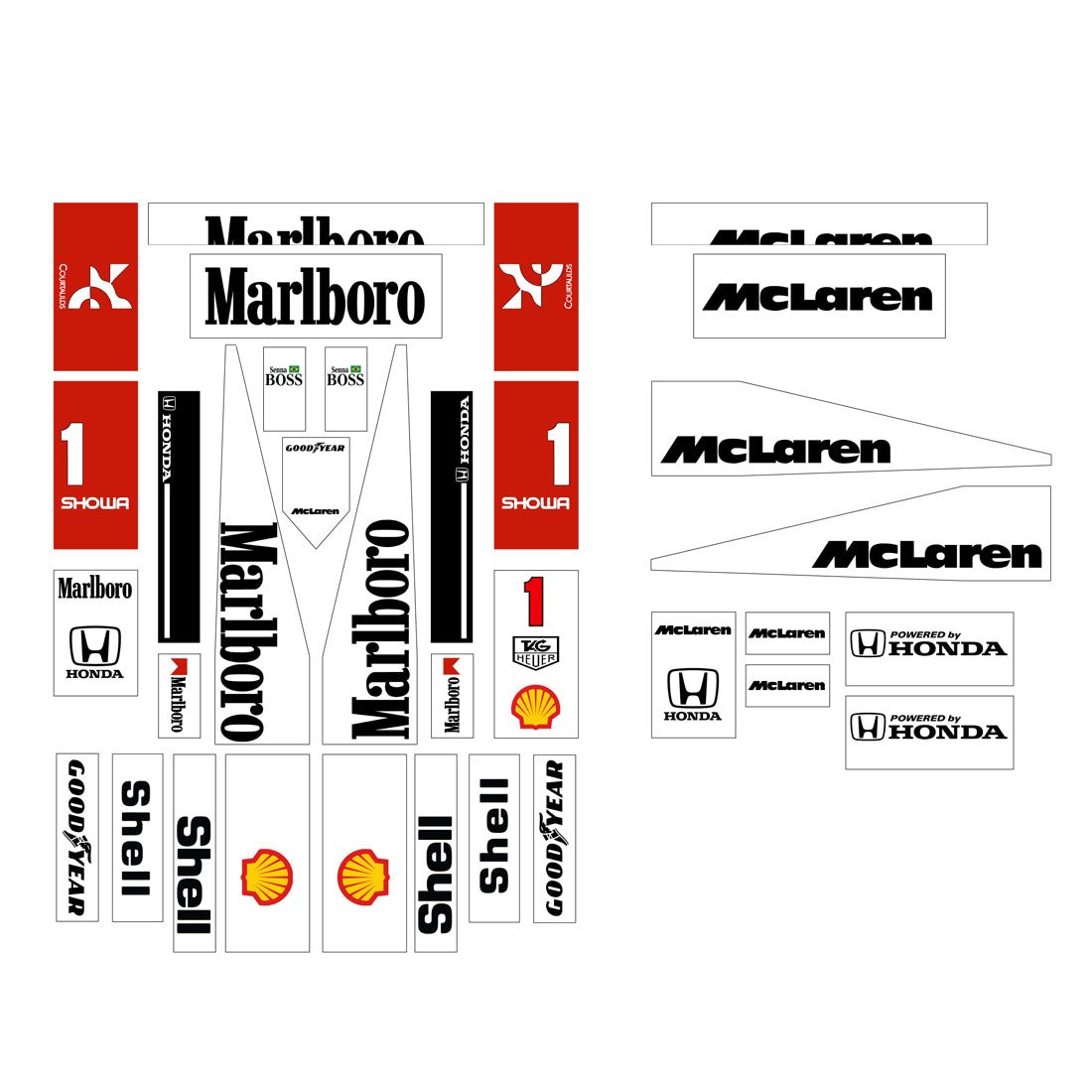 MOC - 247636 McLaren MP4/6 - working V12 Building Blocks - LesDiy - 