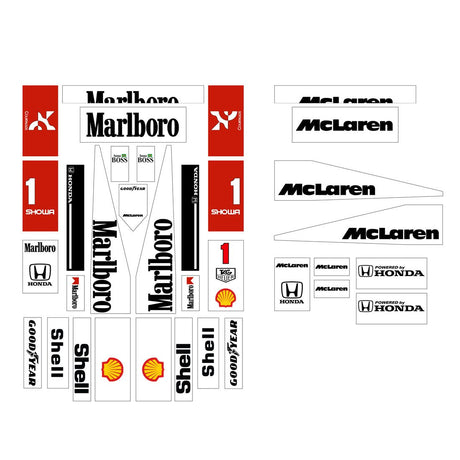 MOC - 247636 McLaren MP4/6 - working V12 Building Blocks - LesDiy - 