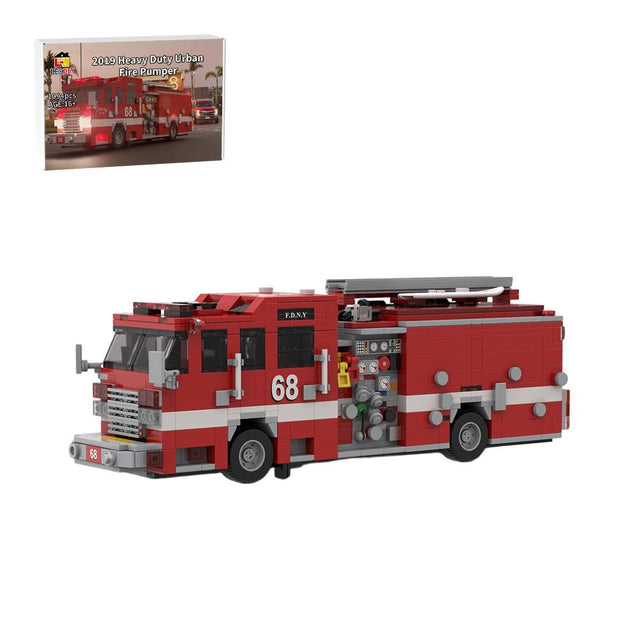 MOC-248452 Pierce Arrow XT Fire Engine Building Blocks-LesDiy-MOC-