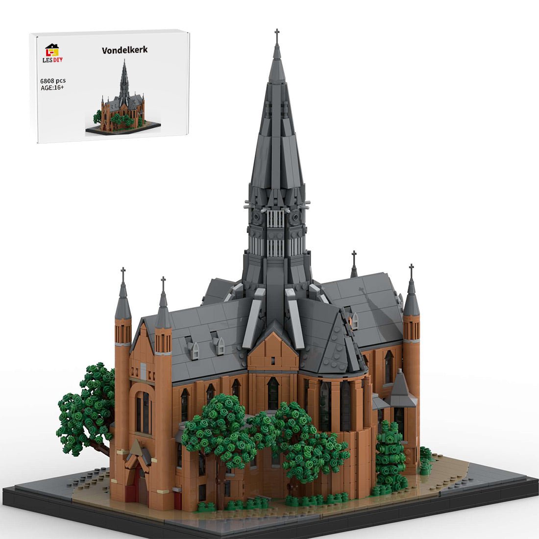 MOC - 248825 1/125 Scale Vondel Church, Netherlands Building Blocks - LesDiy - MOC - 