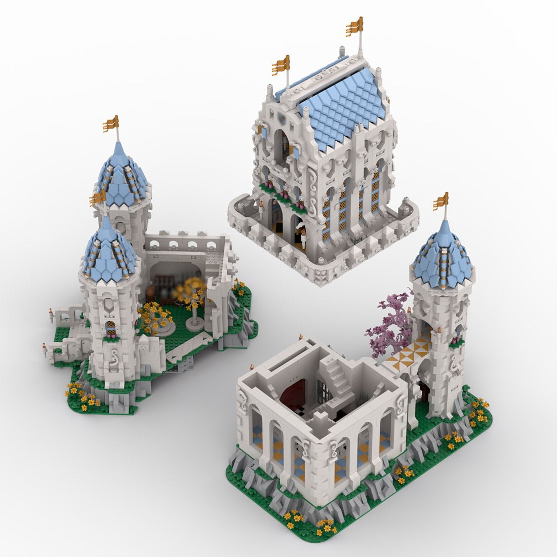 MOC-249372 Ivory Fantasy Castle Building Blocks-LesDiy-MOC-