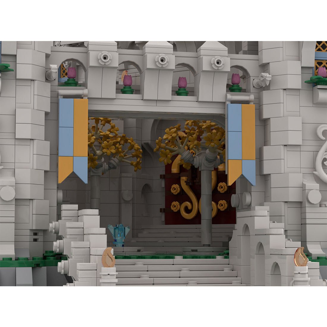 MOC-249372 Ivory Fantasy Castle Building Blocks-LesDiy-MOC-