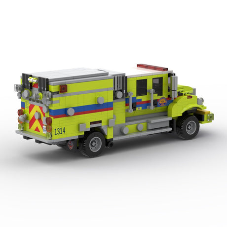 MOC-250511 Type III Wildland Fire Engine Building Blocks-LesDiy-MOC-