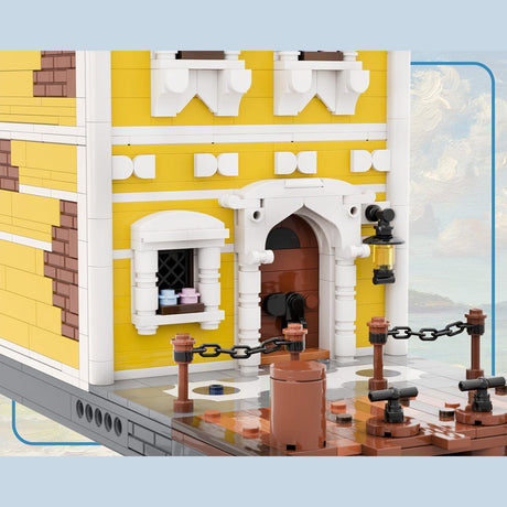 MOC - 251241 Crossed Swords Tavern Building Blocks - LesDiy - Yellow