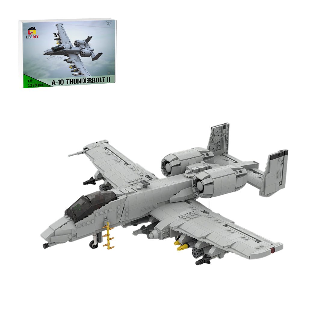 MOC - 251308 1/35 Scale Fairchild Republic | A - 10 THUNDERBOLT Building Blocks - LesDiy - Building Blocks