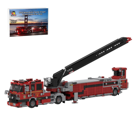 MOC-254378 Pierce Arrow XT Tiller Fire Truck Building Blocks-LesDiy-MOC-