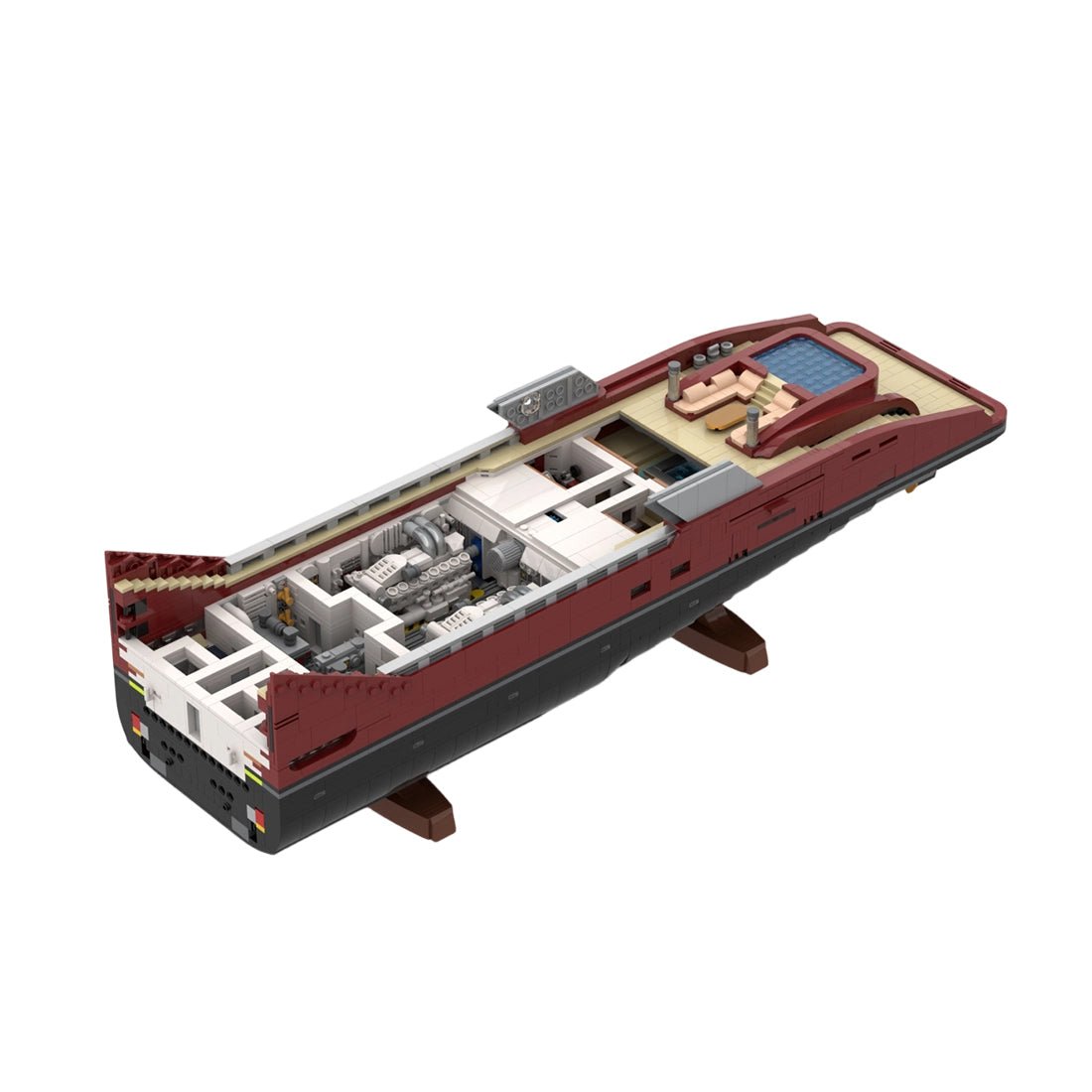 MOC - 254412 120CM Modular Luxury Yacht II Building Blocks - LesDiy - 