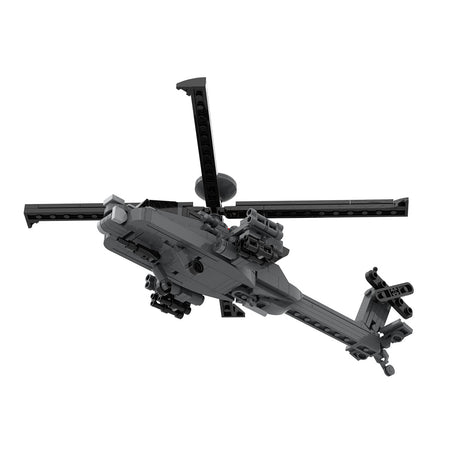 MOC - 254665 US Attack Helicopter - 1:70 Scale Building Blocks - LesDiy - 