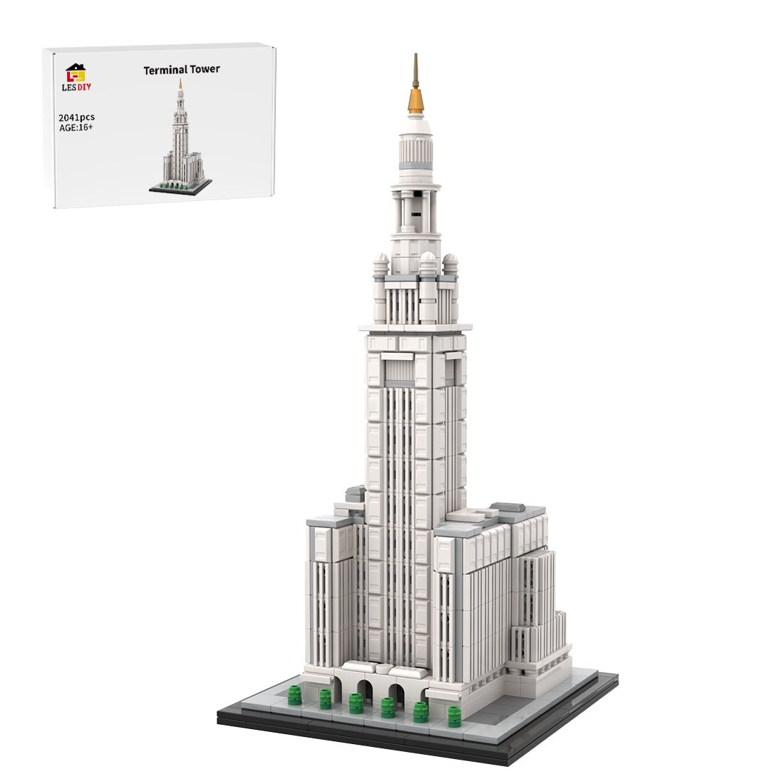 MOC-254906 1/800 Scale Terminal Tower Building Blocks-LesDiy - 