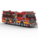 MOC-255001 2006 KME Predator Severe Fire Engine LACoFD Building Blocks-LesDiy-MOC-