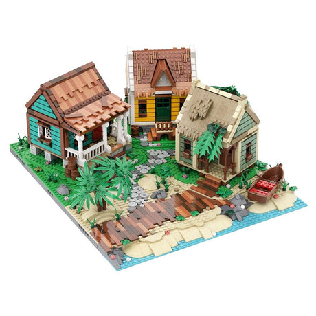 MOC - 255143 Pirate Harbor Shack Building Blocks Set - LesDiy - 