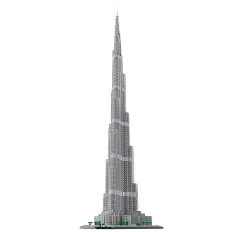 MOC - 255454 Burj Khalifa Architecture - 1/800 Scale Building Blocks - LesDiy - Building Blocks - 