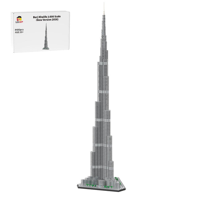 MOC - 255454 Burj Khalifa Architecture - 1/800 Scale Building Blocks - LesDiy - Building Blocks - 