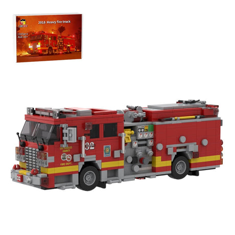 MOC-256293 2018 KME Predator Severe Fire Engine LACoFD Building Blocks-LesDiy-MOC-