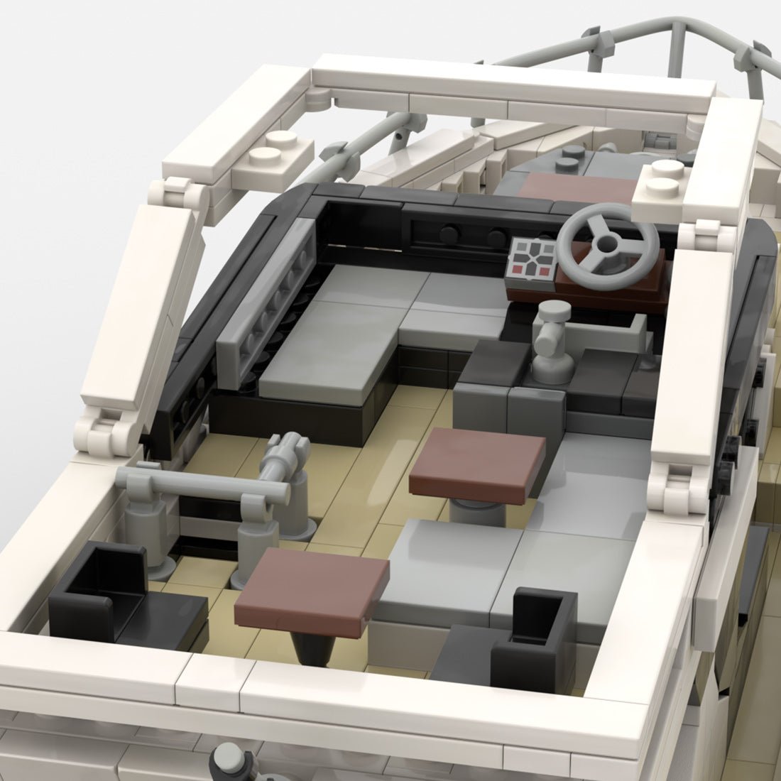 MOC-256391 Luxury Flybridge Yacht Building Blocks-LesDiy-MOC-