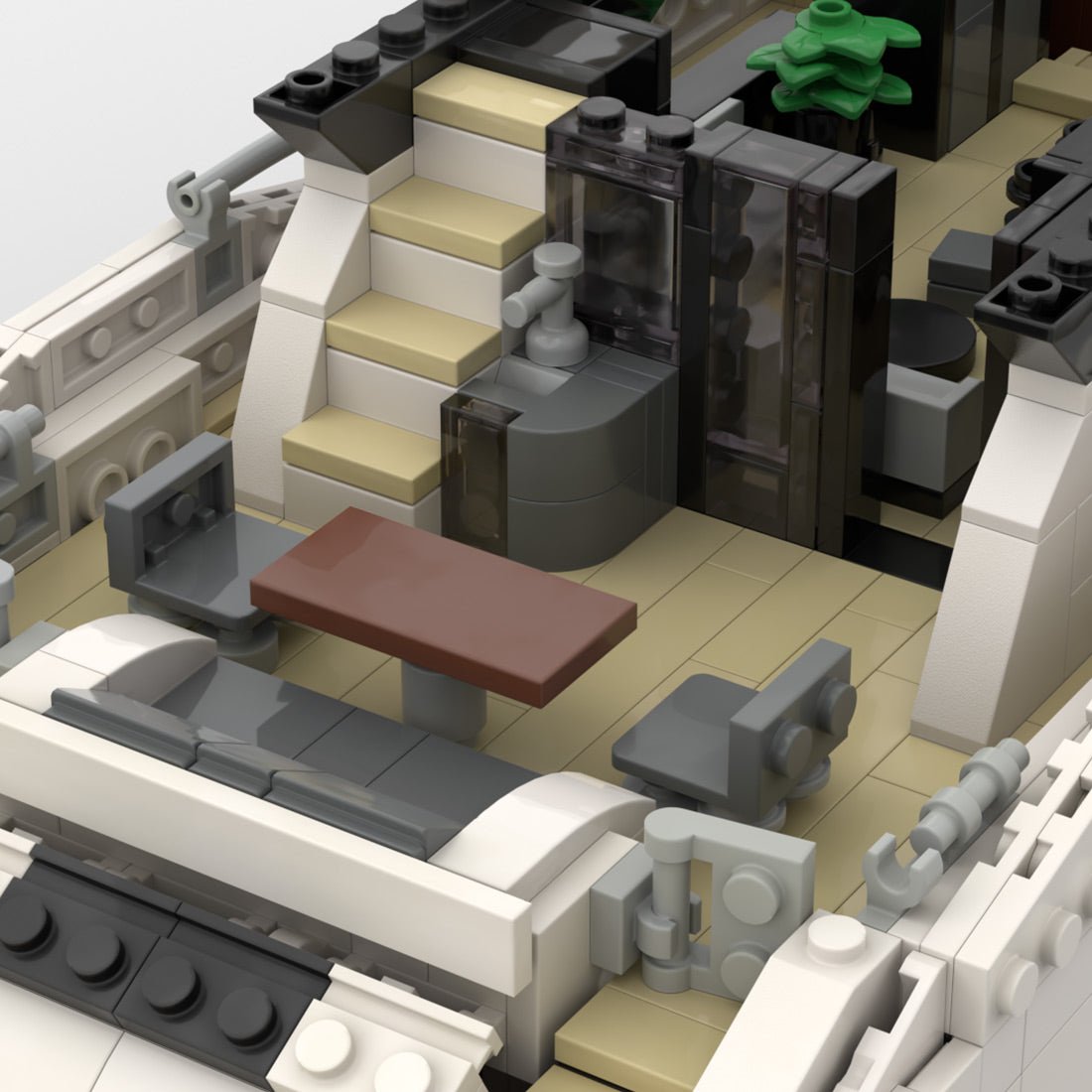 MOC-256391 Luxury Flybridge Yacht Building Blocks-LesDiy-MOC-