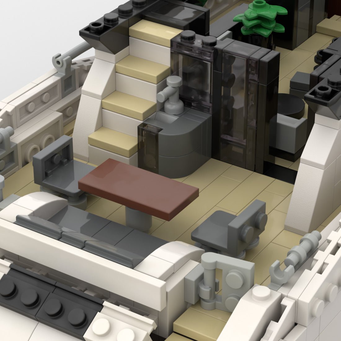 MOC-256391 Luxury Flybridge Yacht Building Blocks-LesDiy-MOC-
